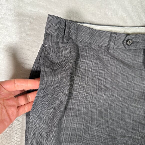 Ralph Lauren Dress Pants Men Size W38 L30 Plaid Slash Pockets Rayon Blend EUC - Picture 7 of 11